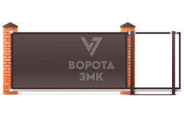 Откатные ворота консольные 3500×2000 ЗМК-7156
