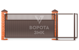Откатные ворота 2500×3000 с приводом Came ЗМК-7038