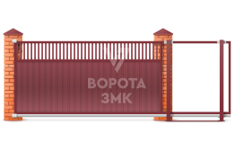 Ворота откатные для дачи 2250×2550 ЗМК-7337