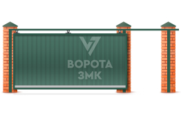Автоматические ворота 2000×2100 с дистанционным открытием для забора ЗМК-7276