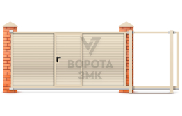 Ворота раздвижные Nice 3500×2200 ЗМК-6982