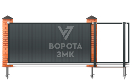 Откатные ворота сэндвич 3500×2000 ЗМК-7809