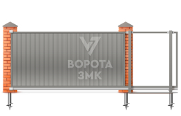 Дачные раздвижные ворота 2800×2000 ЗМК-7328