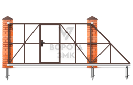 Ворота откатные 4500×2400 4,5 м ЗМК-7894