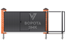 Откатные ворота механические для дачи 2200×2500 ЗМК-7216