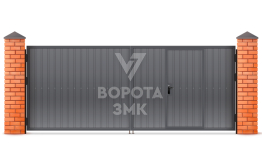 Распашные ворота 3000×3000 с электроприводом ЗМК-4846