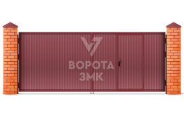 Распашные ворота из профильной трубы 1500×3000 ЗМК-5347