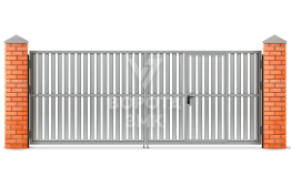 Распашные ворота Alutech 1750×2250 ЗМК-4735