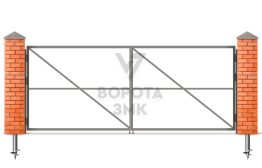 Ворот каркас распашных 2250×3000 ЗМК-4968