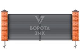 Профильные распашные ворота 2500×3000 ЗМК-5344