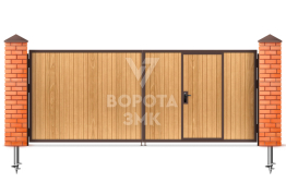 Деревянные распашные ворота 1750×2250 ЗМК-5291