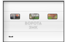 Ворота с окнами 2500×2500 ЗМК-3364
