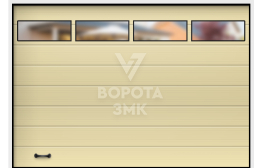 Ворота гаражные с окнами 2250×3000 ЗМК-3393