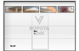 Ворота секционные с окнами 2250×2750 ЗМК-3371