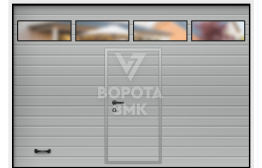 Ворота гаражные с окнами 2750×2250 ЗМК-3365