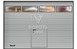 Ворота 2250×2500 с окнами ЗМК-3392
