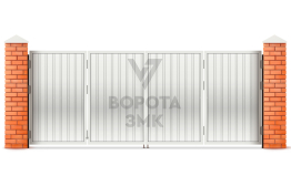 Складные ворота 2500×1750 для забора ЗМК-2071