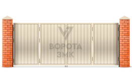 Распашные ворота книжка 3000×2000 ЗМК-2042